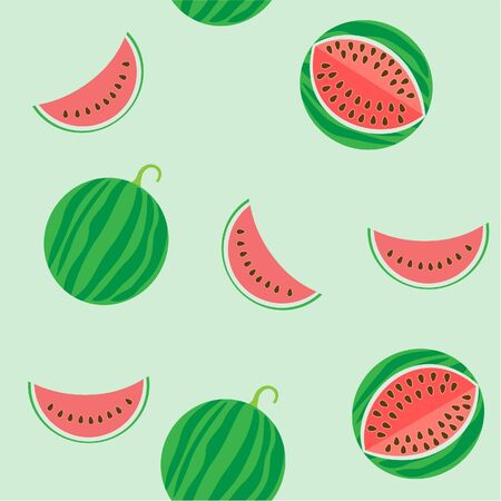 seamless pattern of watermelons