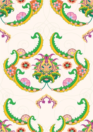 seamless paterrn of ornate flowerのイラスト素材