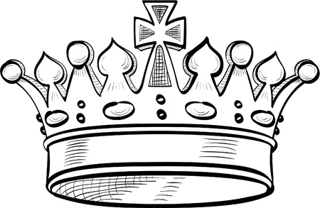 Engraved crown for your luxury designのイラスト素材