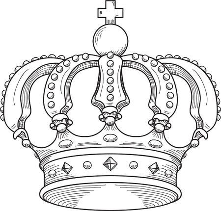 Engraved crown for your luxury designのイラスト素材