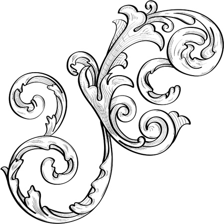 Nice pattern of acanthus leavesのイラスト素材