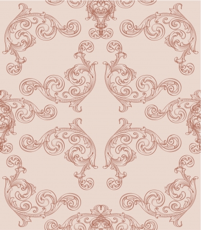 Seamless baroque wallpaper for wraping paperのイラスト素材