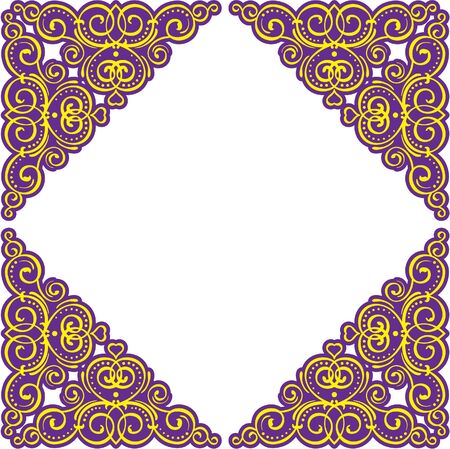 Ornate frame isolated on whiteのイラスト素材