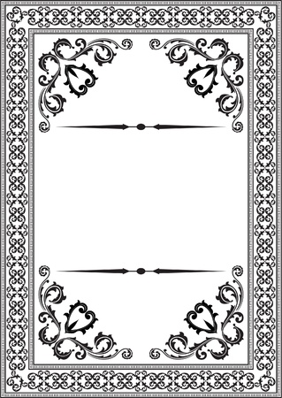 Baroque nice frame on whiteのイラスト素材