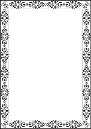 Classical border isolated on whiteのイラスト素材