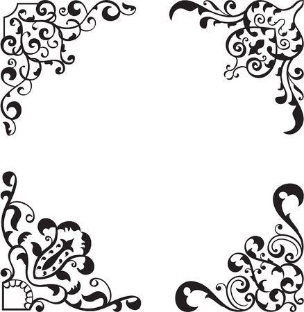 Perfect corner set isolated on whiteのイラスト素材