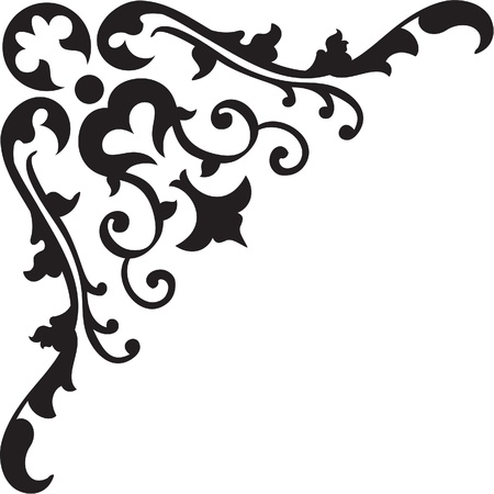 Victorian Corner isolated on whiteのイラスト素材