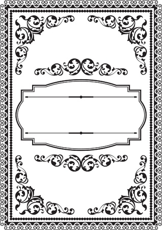 Fine modern border isolated on whiteのイラスト素材
