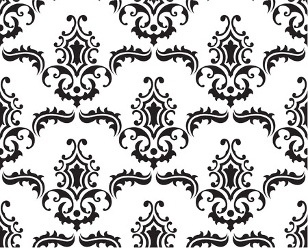 Baroque pattern on whiteのイラスト素材