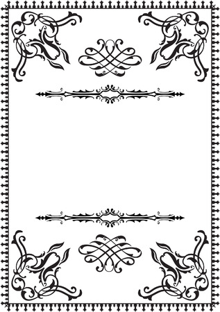 Frame rococco is on whiteのイラスト素材