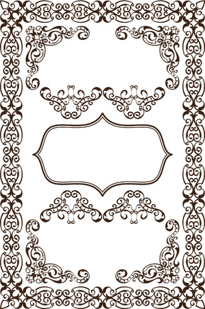 Victorian greating page is on whiteのイラスト素材