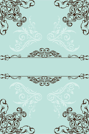 Victorian nice page is on blueのイラスト素材