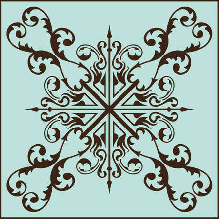 Vintage flake element is on blueのイラスト素材