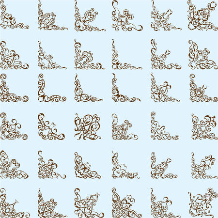 Big corner set is on blueのイラスト素材