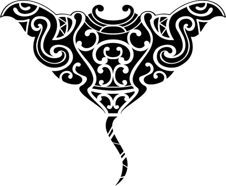 Stingray isolated on whiteのイラスト素材