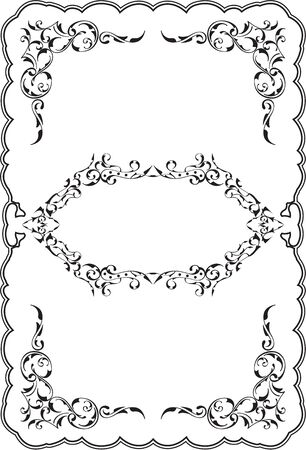 Art ornament fine scroll frame is on whiteの写真素材