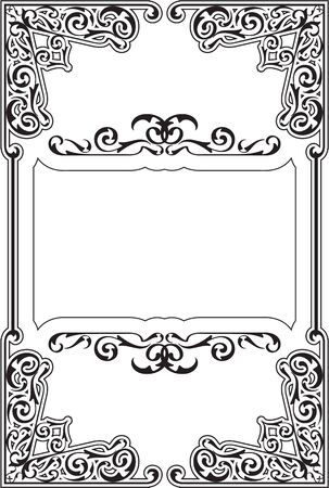 Baroque luxury page is on whiteのイラスト素材