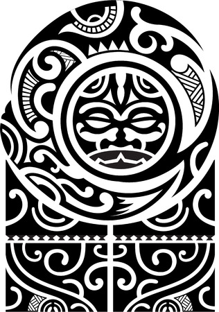 Maori art pattern is isolated on whiteのイラスト素材