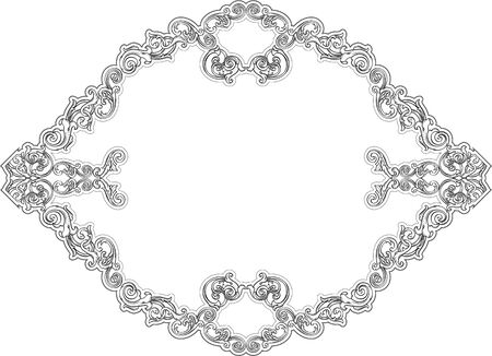 Victorian retro nice page isolated on whiteのイラスト素材