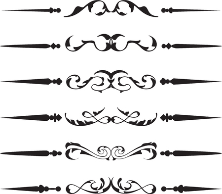 Divide ornate great set isolated on whiteのイラスト素材