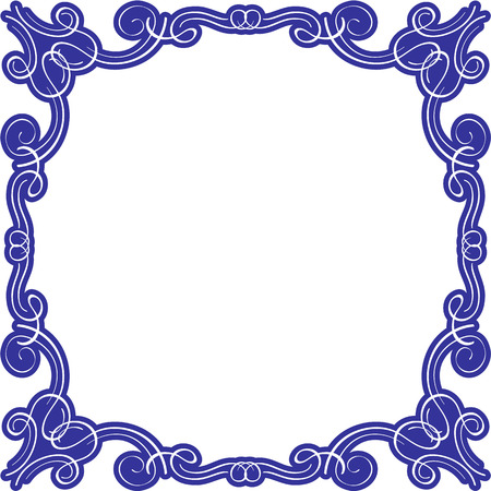 Victorian swirll splendid frame on whiteのイラスト素材