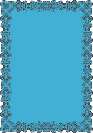 Luxury divide ornate art frame is on whiteのイラスト素材