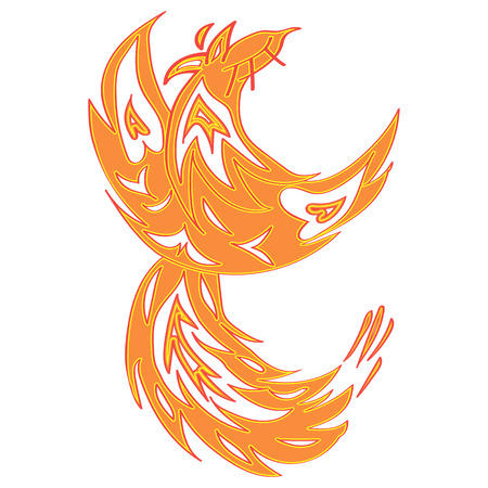 illustration with firebirdのイラスト素材