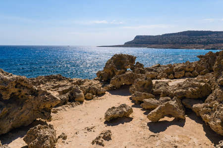 Beautiful view of the mountains and sea of ââCyprusの写真素材