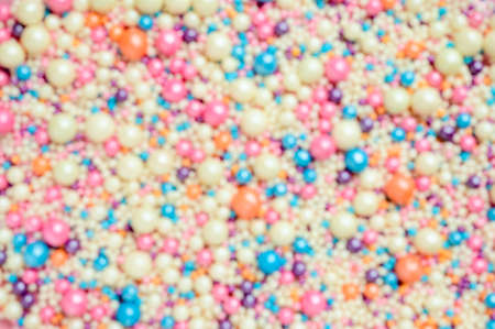 Abstract colored background for the holidays. Blurred image of multi-colored balls. Image is out of focus.の写真素材