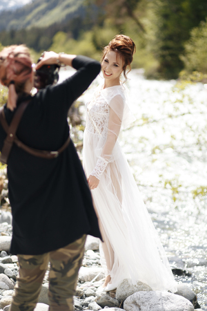 wedding photographer in actionの写真素材