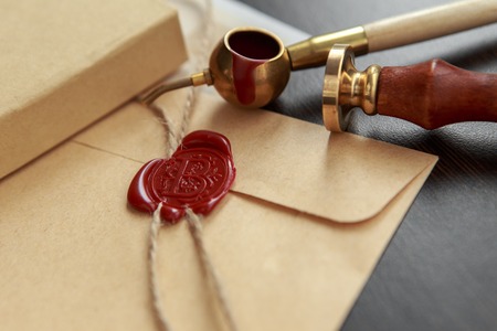 Blank paper with wax seal