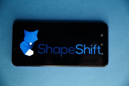 Tula, Russia - JANUARY 29, 2019: : ShapeShift logo displayed on a modern smartphone
