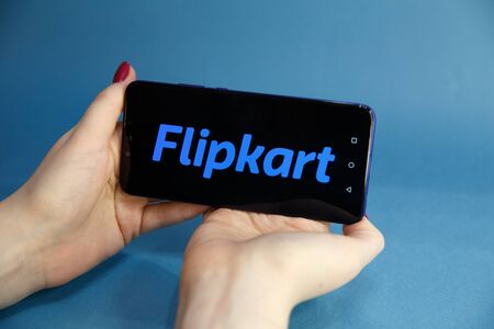 Tula, Russia - JANUARY 29, 2019: Flipkart logo displayed on a modern