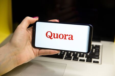Tula, Russia - JANUARY 29, 2019: Quora logo displayedのeditorial素材