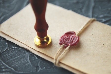 Notary public, attorney. Law concept with stamp in courtroom. law judge contract court legal trust legacy stampの写真素材