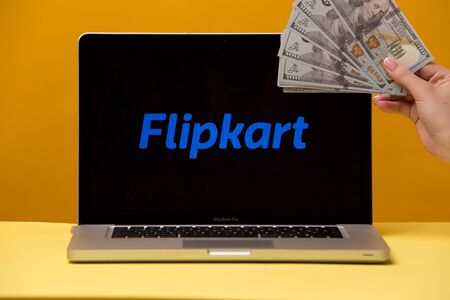 Tula, Russia 17. 06 2019 Flipkart on the laptop display.