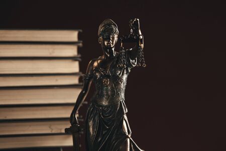 Lawer and notery concept. Statue of justice closeup view.の写真素材