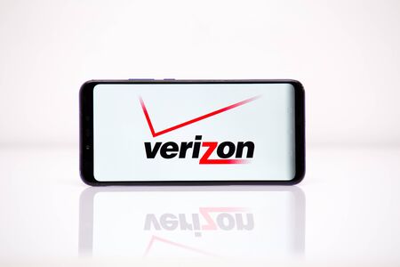 Tula 2.08.2019 Verizon on the phone display.のeditorial素材