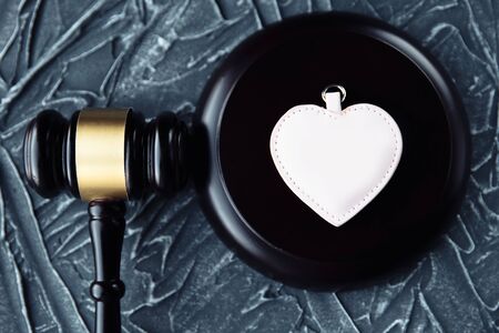 Cutout family and colourful letters regarding child-custody and family-law concepの写真素材