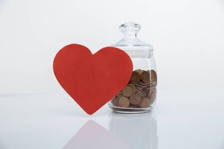 Heart health concept. Donation for healthy life. Donor blood.の写真素材