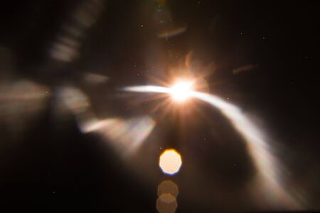 Lens Flare ,Sun Flare on black background object design