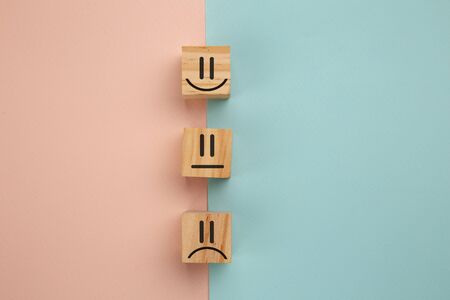 Customer satisfaction survey concept, copy space