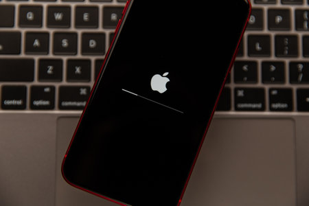 Tula, Russia - November 11, 2020: iPhone 11 start displayのeditorial素材