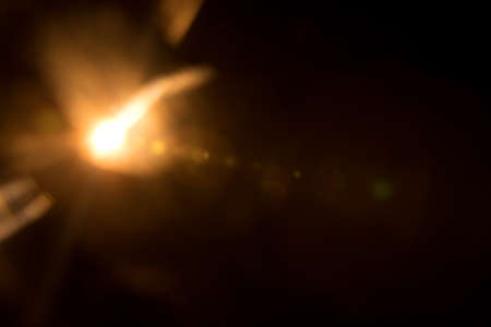 Abstract Natural Sun flare on the black