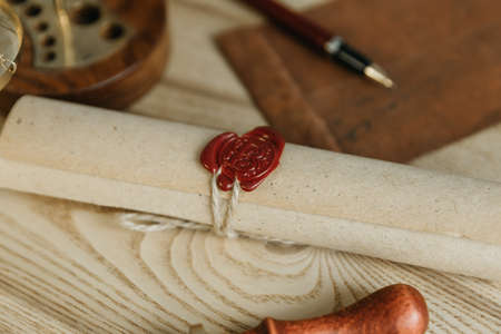 Man notary stamping agreement, company secretary, official document, validity.