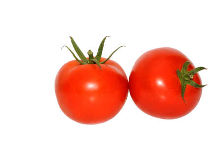 Tomatoes isolated on white background .の写真素材