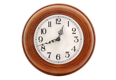 Old antique clock isolated