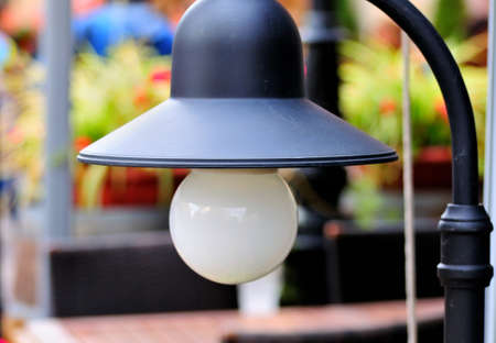 A photo of round white lampsの写真素材