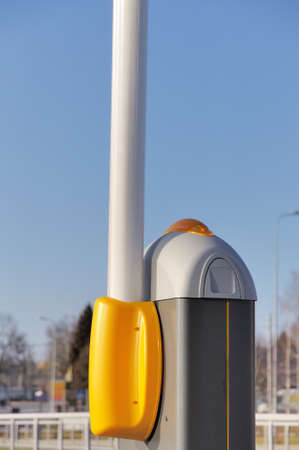 Modern barrier for cars on the road.