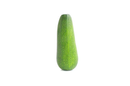 one fresh zucchini isolated on a white backgroundの写真素材